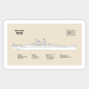 Yamato Battleship of the Imperial Japanese Navy - SBDpng Magnet